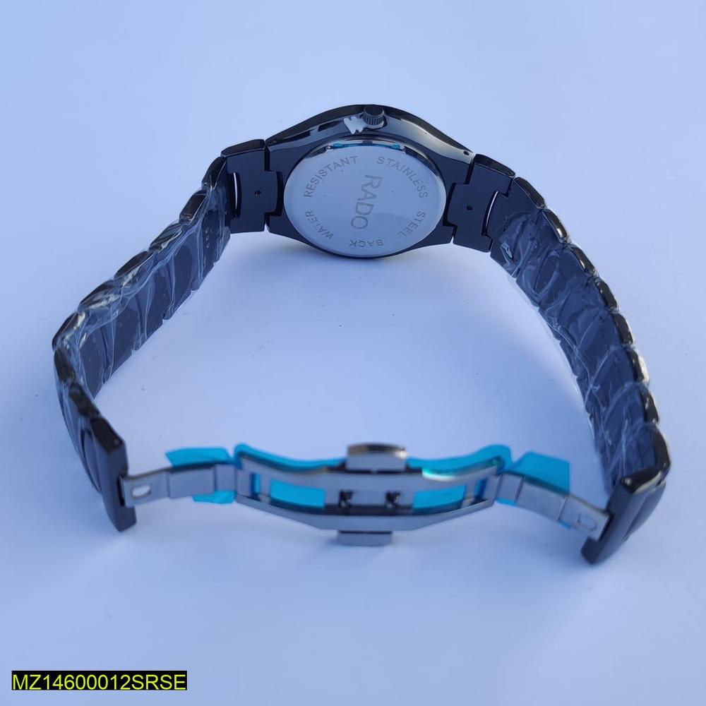Men's Stainless Steel Watch Black Gold 42mm Quartz