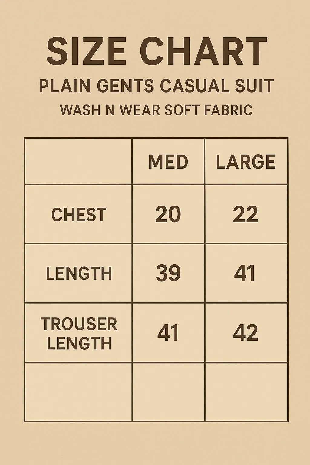 Stylish Men's Wash And Wear Shalwar Kameez - 2 Pcs Set in Brown, Plain Design